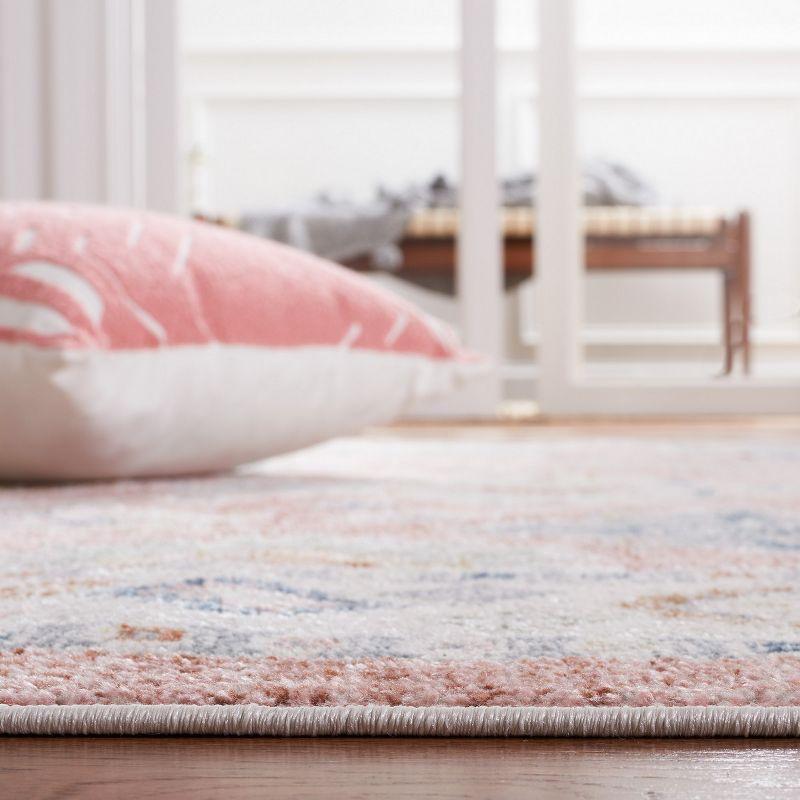 Blair Washable BLR218 Power Loomed Machine Washable Area Rug - Rose/Blue - 8'x10' - Safavieh.
