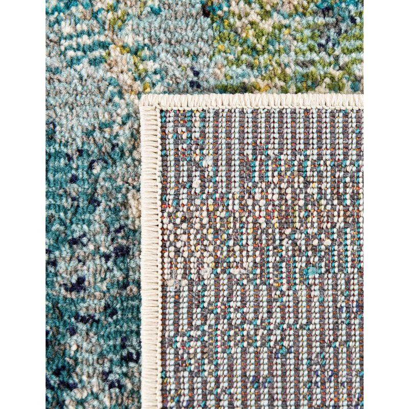 Unique Loom Chromatic Collection Area Rug - Avalon (4'  Square Light Blue/Gray)