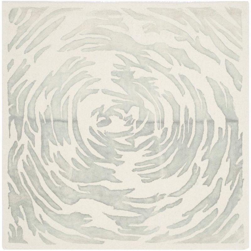 Bella BEL128 Hand Tufted Area Rug - Ivory/Grey - 5'x5' - Safavieh.