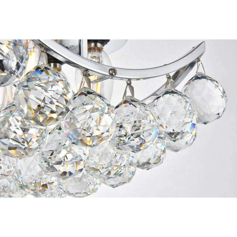 Elegant Lighting Corona 4 light Chrome Flush Mount Clear Royal Cut Crystal