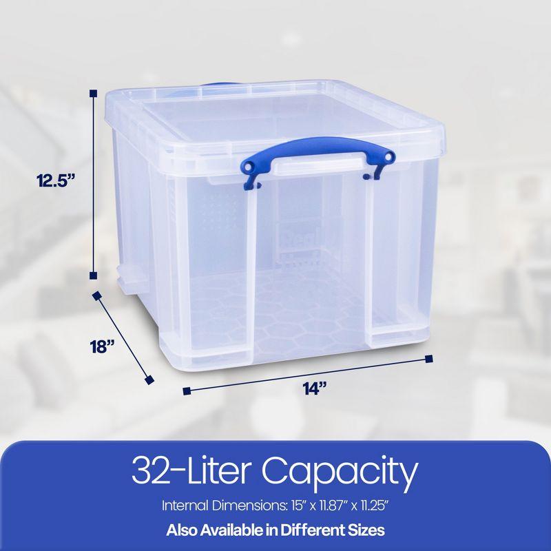 Really Useful Box 32 Liter Storage Container w/Snap Lock Handles