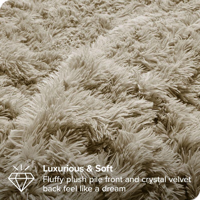 Sand King/California King Shaggy Duvet Cover by Bare Home