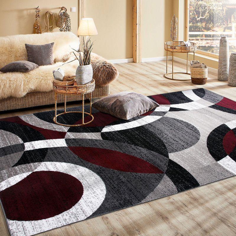 World Rug Gallery Geometric Circles Area Rug