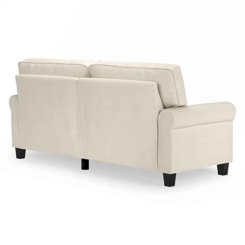 Serta Copenhagen 78" Rolled Arm Sofa, Easy Care Fabric, Soft Pillow Back, Pocket Coil Seat Cushions