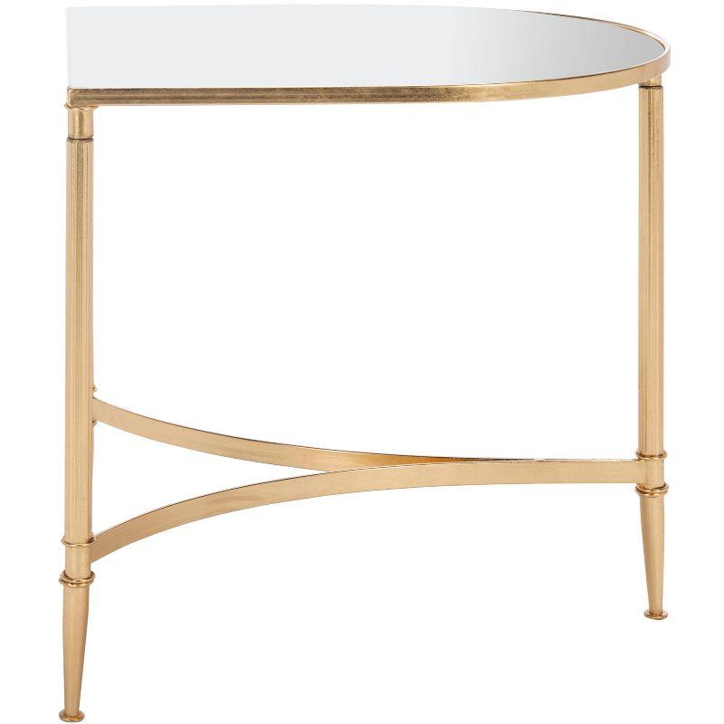 Nevin Mirror Top Gold Accent Table - Gold/Mirror - Safavieh.