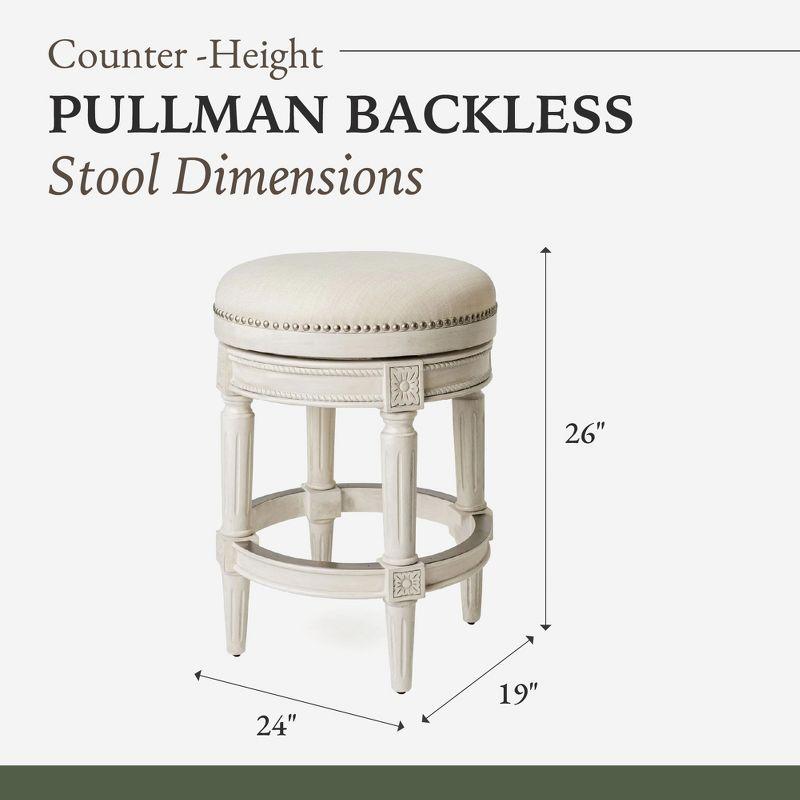 Maven Lane Maven Lane Pullman Backless Stool with Fabric Upholstery