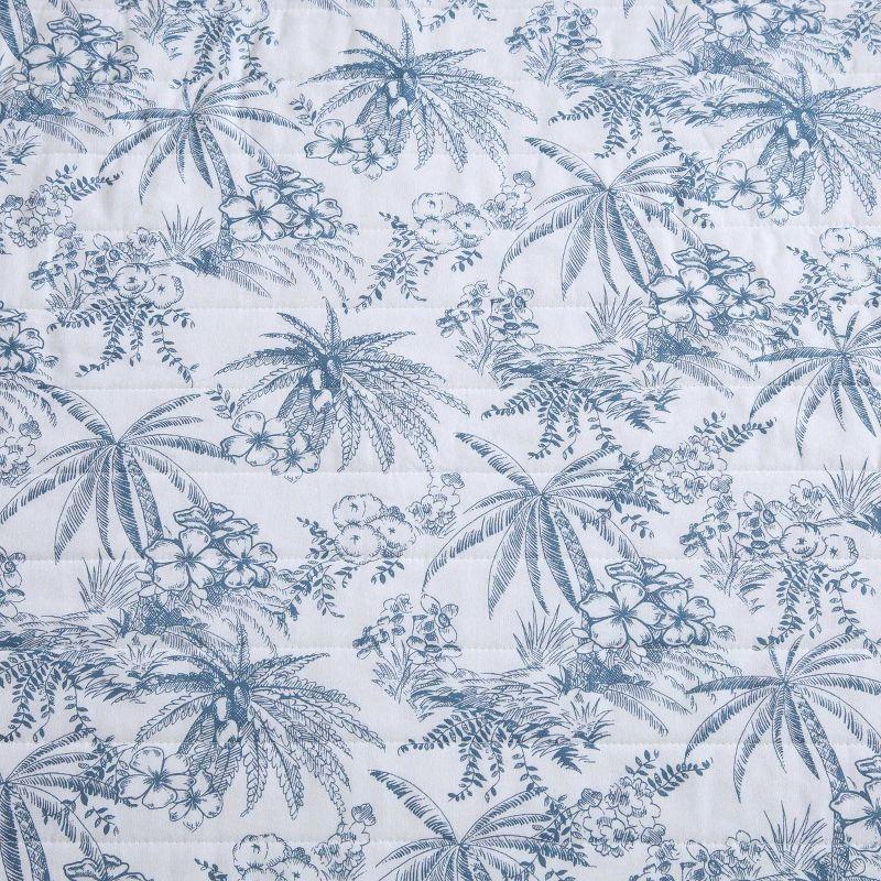 Pen and Ink Palm 100% Cotton Quilt Set Blue - Tommy Bahama