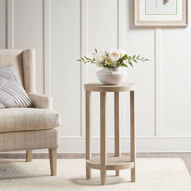 Martha Stewart Martha Stewart Harley  Round End Table with Cane Detail