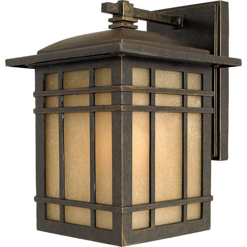 Imperial Bronze 10" Dimmable Outdoor Wall Sconce with Linen Glass