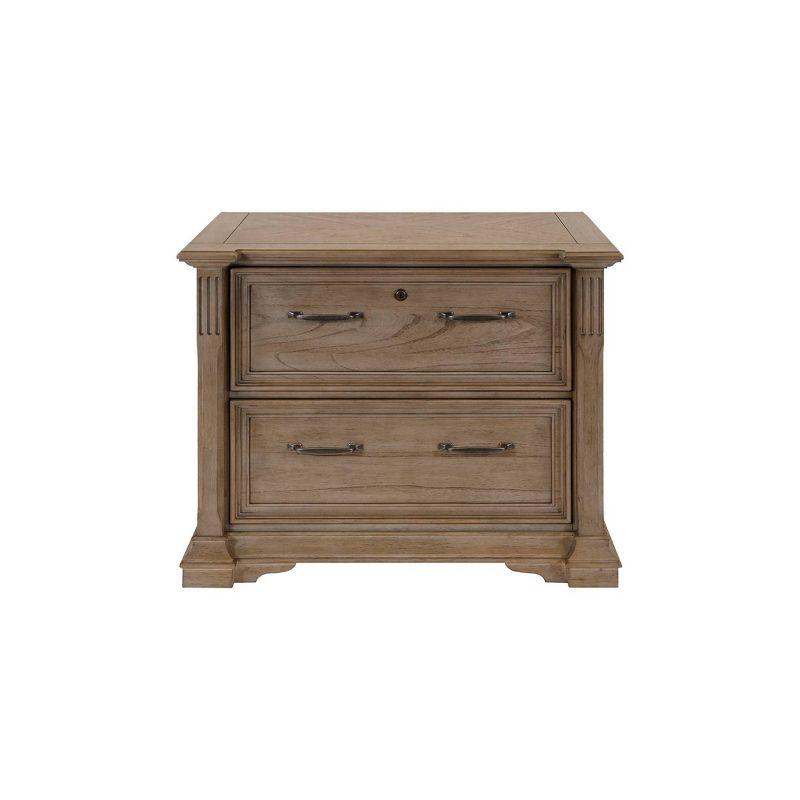 Bristol Traditional Wood Lateral File Light Brown - Martin Furniture: No Assembly, 2 Drawers, 26"H