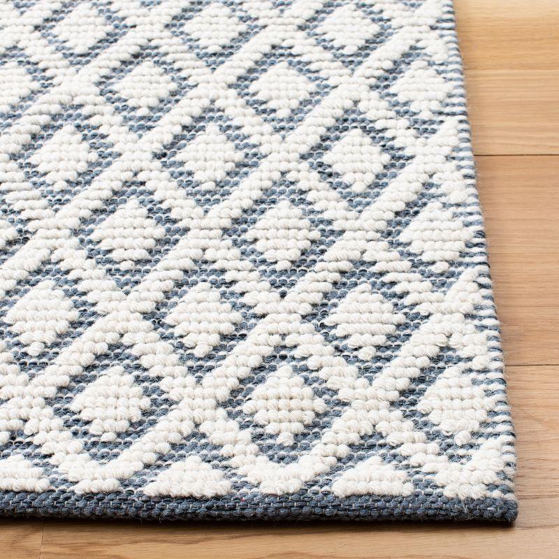 Vermont VRM304 Hand Woven Indoor Accent Rug - Ivory/Blue - 3'x5' - Safavieh