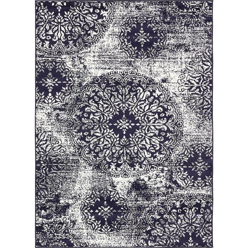 Unique Loom 4' 0 x 6' 0 Sofia Grand Navy Blue Area Rug