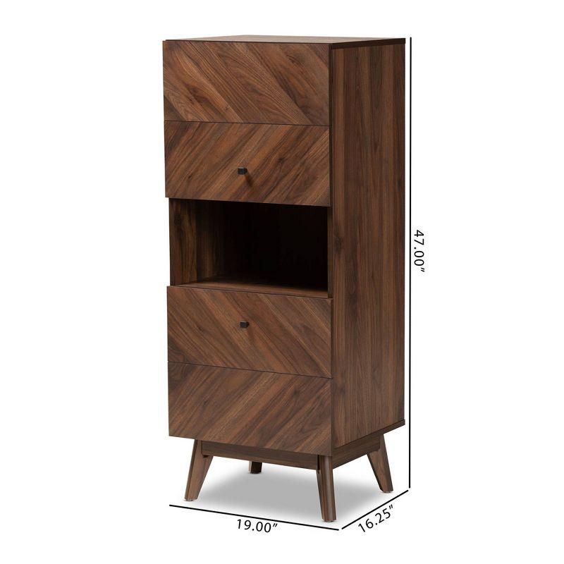 Hartman Wood Storage Cabinet Walnut Brown - Baxton Studio