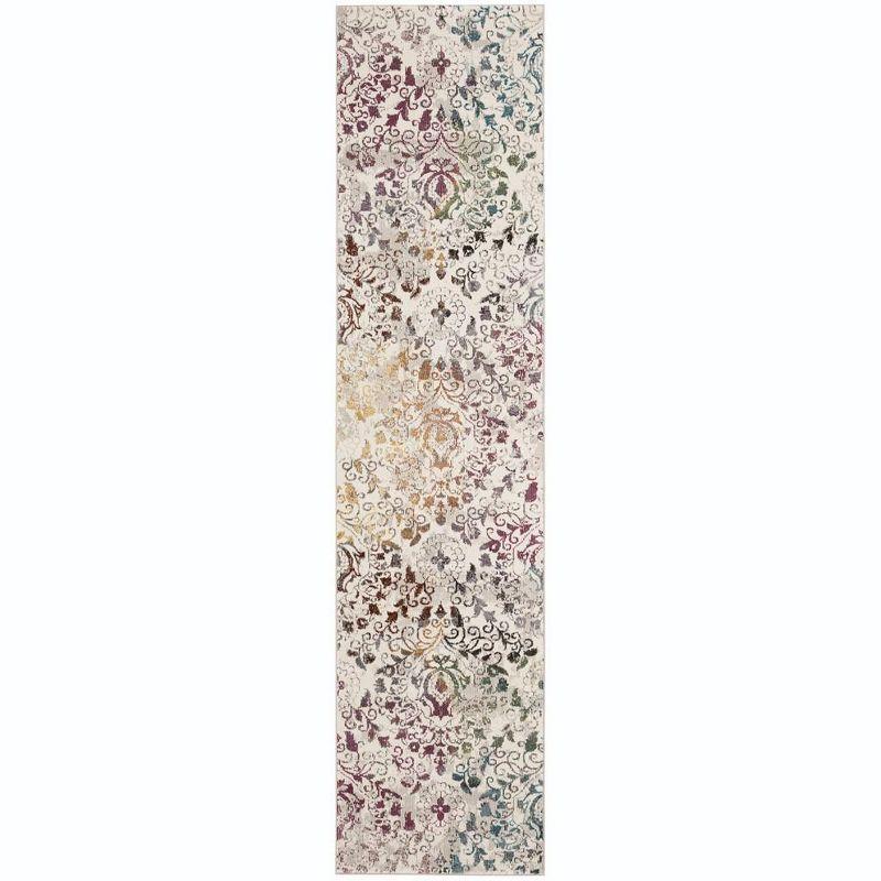 Elegant Off-White Multi-Pattern Transitional Area Rug