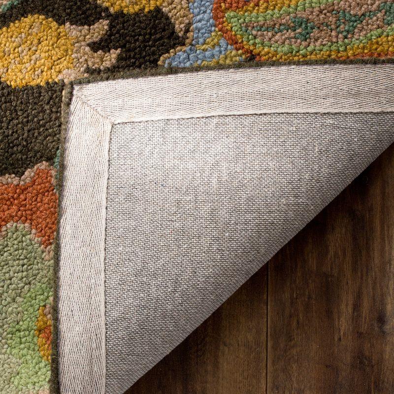 Blossom BLM863 Hand Hooked Accent Rug - Black/Multi - 2'6"x4' - Safavieh.