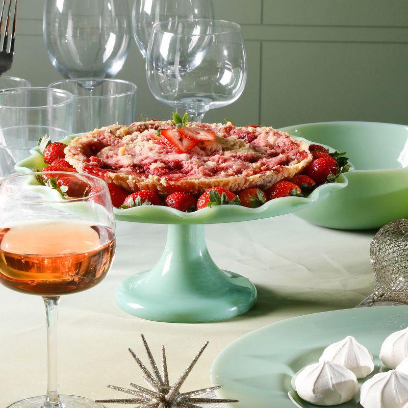 Jadeite Glass Cake Stand