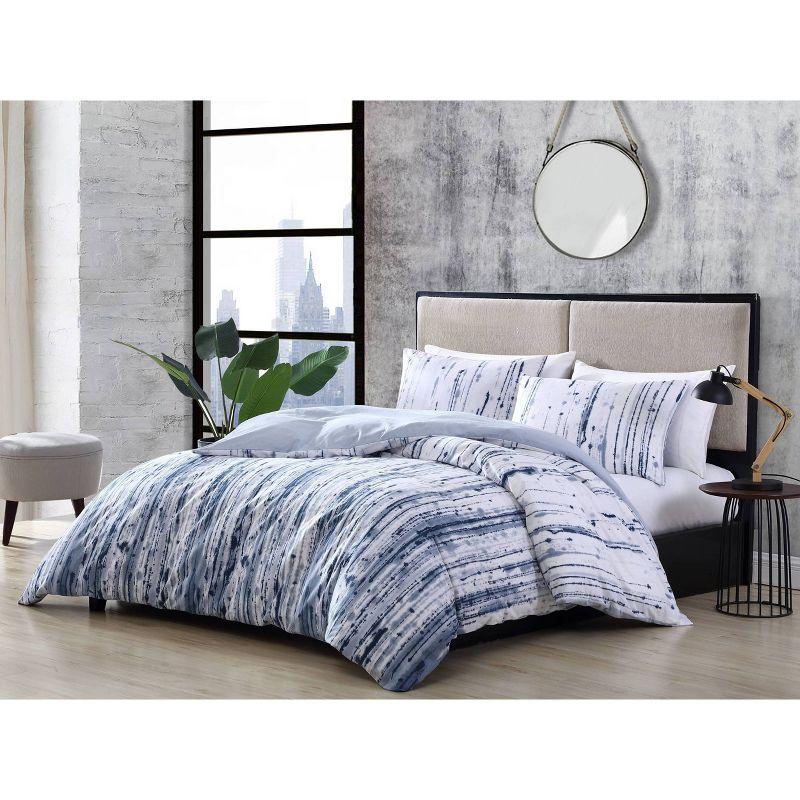 Sokal Indigo Blue Cotton Full/Queen Duvet Cover Set