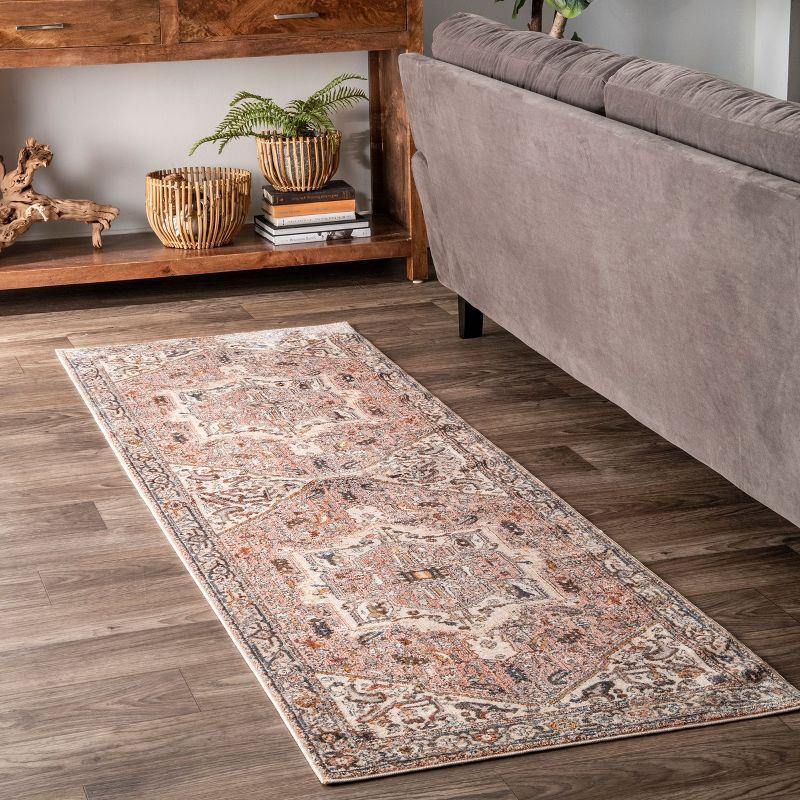 Nuloom Harriet Vintage Medallion Fringe Indoor Area Rug