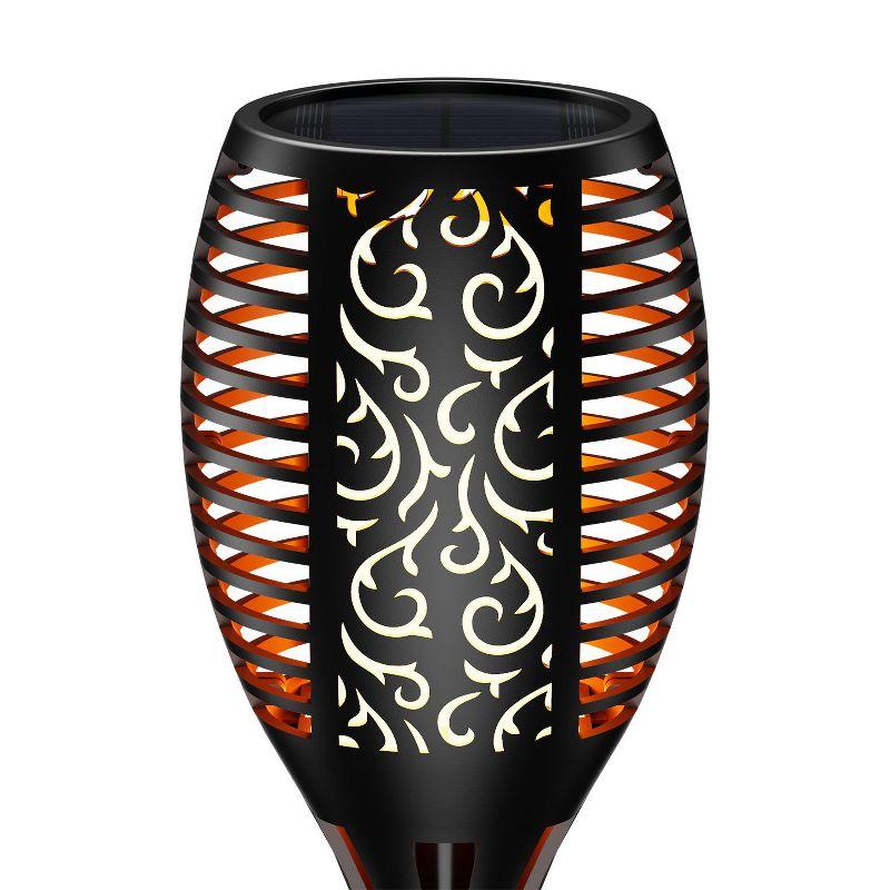 XODO FL1 Solar Outdoor Lights, 4-PK Solar Flickering Light, Pathway Lighting