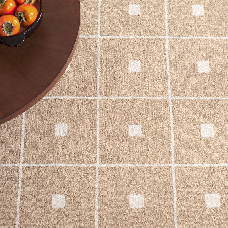 Martha Stewart 300 Hand Tufted 85% Wool And 15% Cotton With Latex Geometric Rug