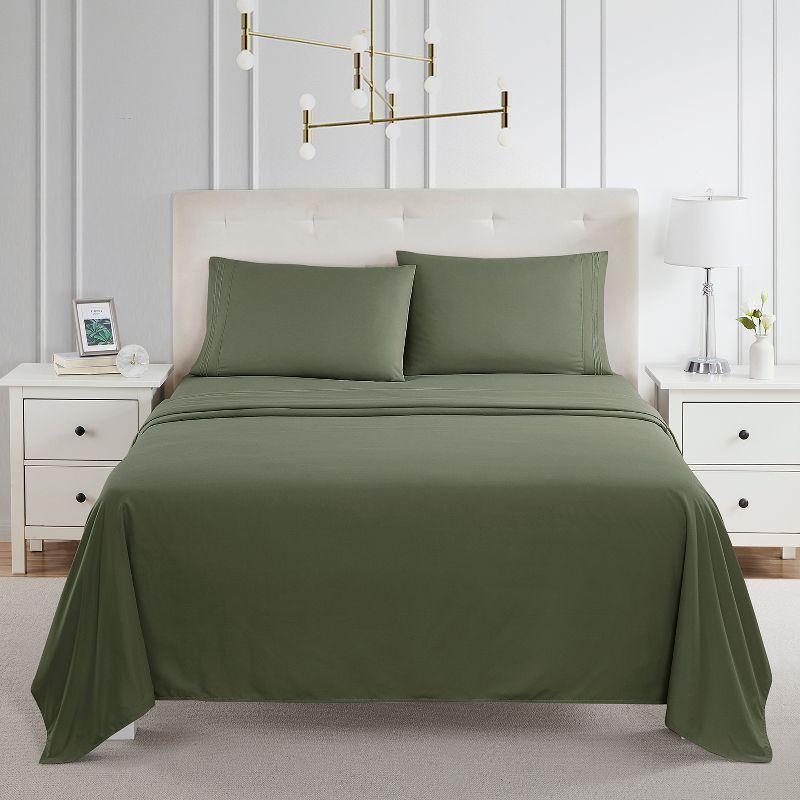 Nestl Double Brushed Hotel Luxury Sheet Set with Extra Soft Sheets & Pillowcases