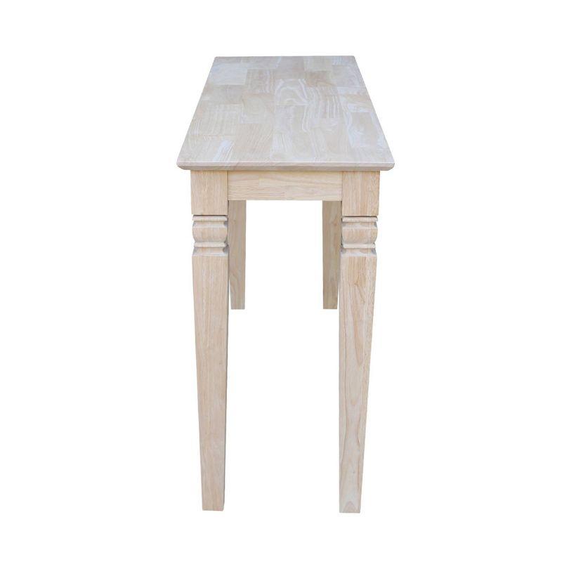 International Concepts Java Console Table : Farmhouse Style, Unfinished Hardwood, Entryway Table, Spot Clean