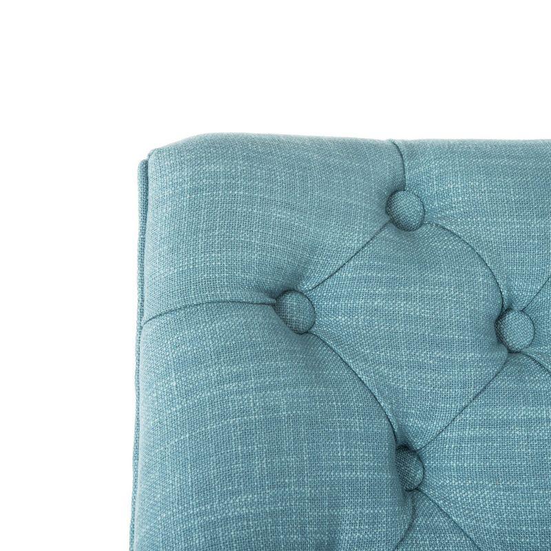 Soho Tufted Swivel Desk Chair - Light Blue - Safavieh