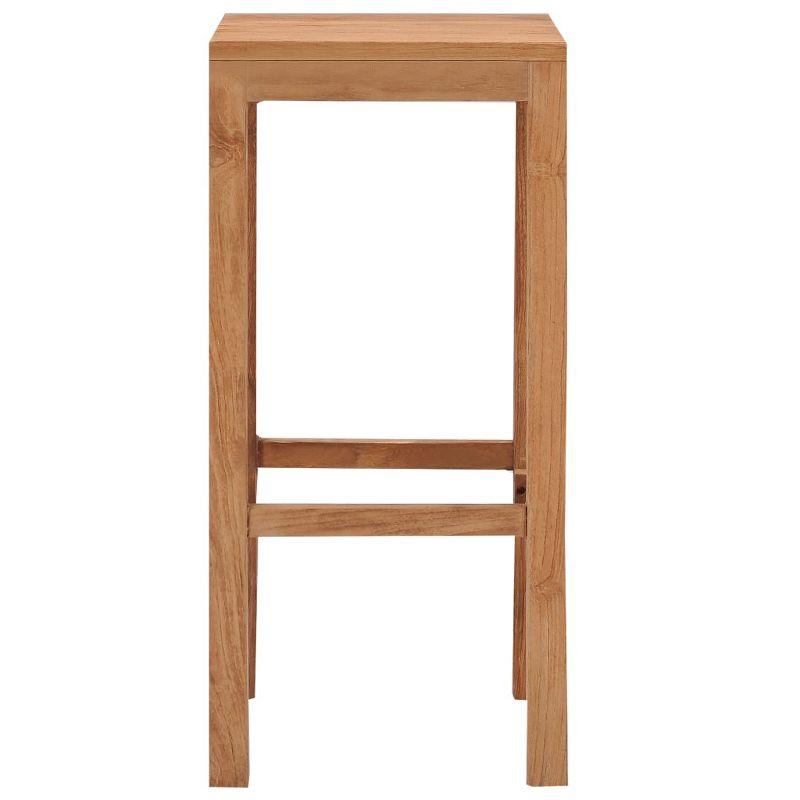 vidaXL Bar Stools 2 pcs Solid Wood Teak