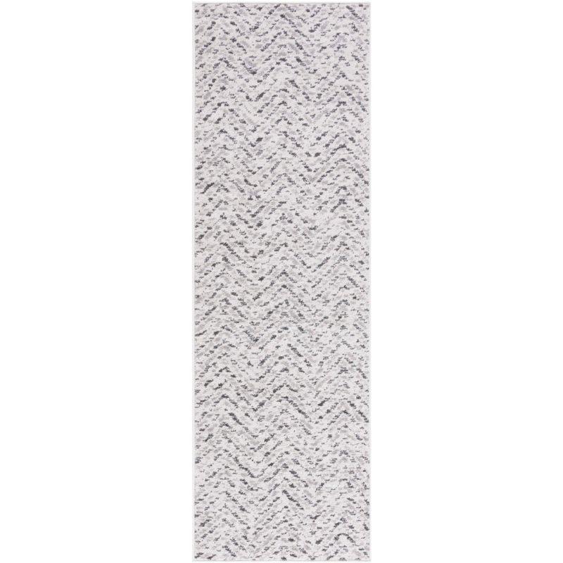 Adirondack ADR104 Power Loomed Runner Rug - Ivory/Charcoal - 2'6"x12' - Safavieh.