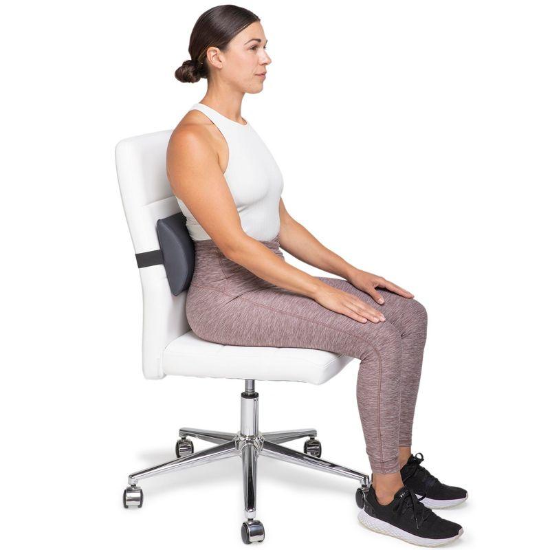 The Original McKenzie SlimLine Lumbar Support by OPTP – USA-Made Lower Back Support for Office Chair, Car Back Support, and Travel Lumbar Pillow