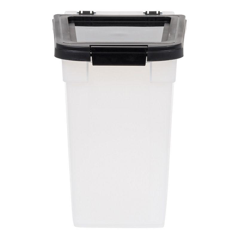 Clear Black Airtight Plastic Pet Food Storage Container