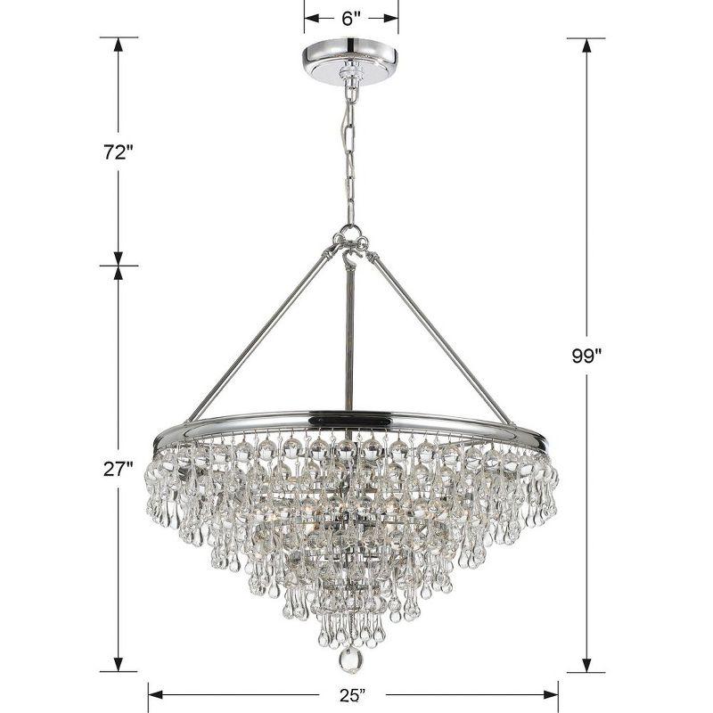 Crystorama Lighting Calypso 8 - Light Chandelier in  Polished Chrome