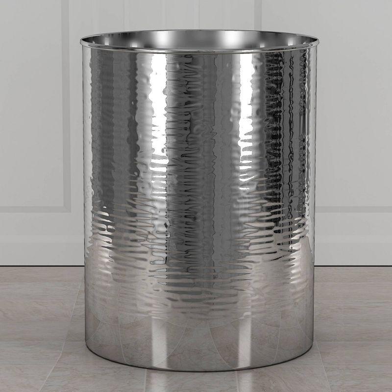 Metropolitan Metal Bathroom Wastebasket - Nu Steel