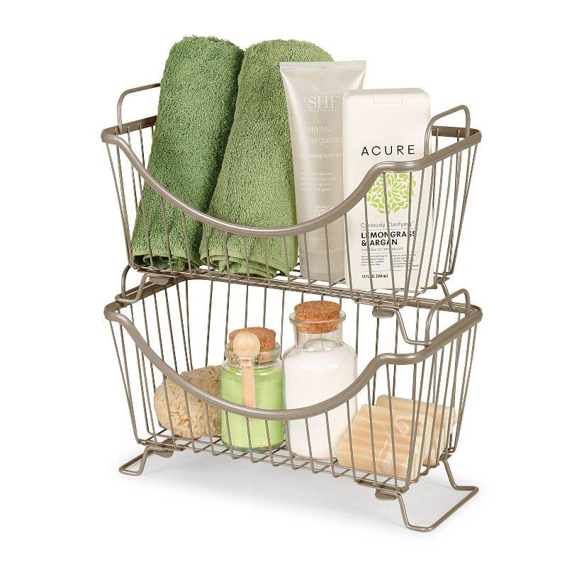 Spectrum Diversified Ashley Small Stacking Basket Ivory