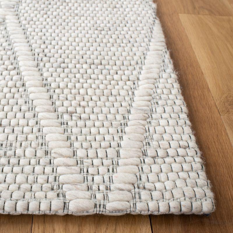 Marbella Ivory Flat Woven Wool and Synthetic Rug, 3' x 5'