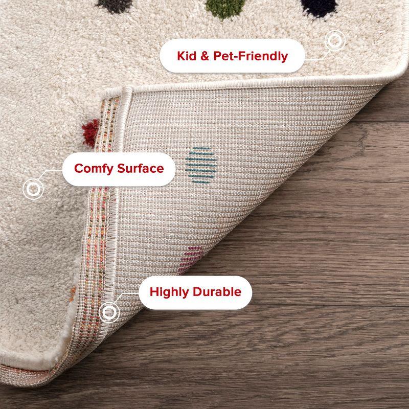 Nuloom Dorie Polka Dot 9x12 Indoor Area Rug for Living Room Bedroom Dining Room Kitchen, Multicolor/Ivory