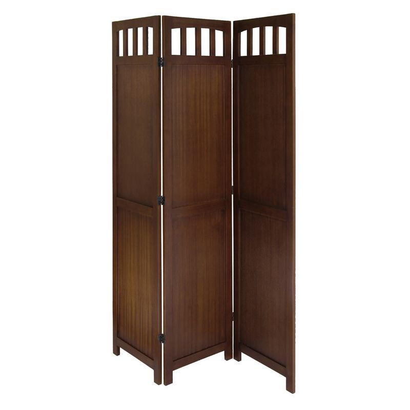 Basics 52.4'' W x 70'' H 3 - Panel Wood Folding Room Divider