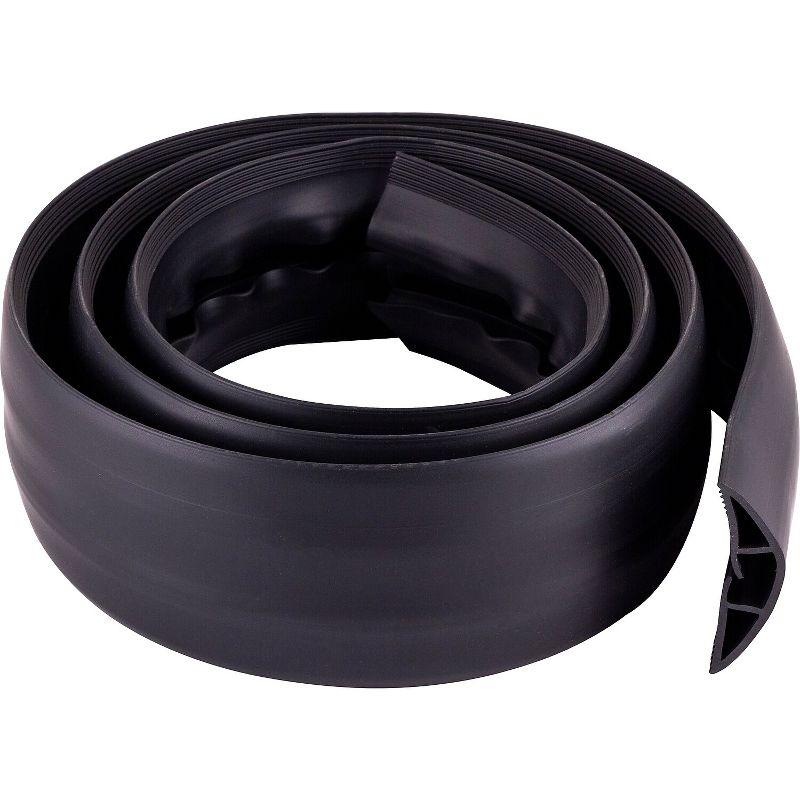 Black 6-Foot PVC Floor Cord Cover