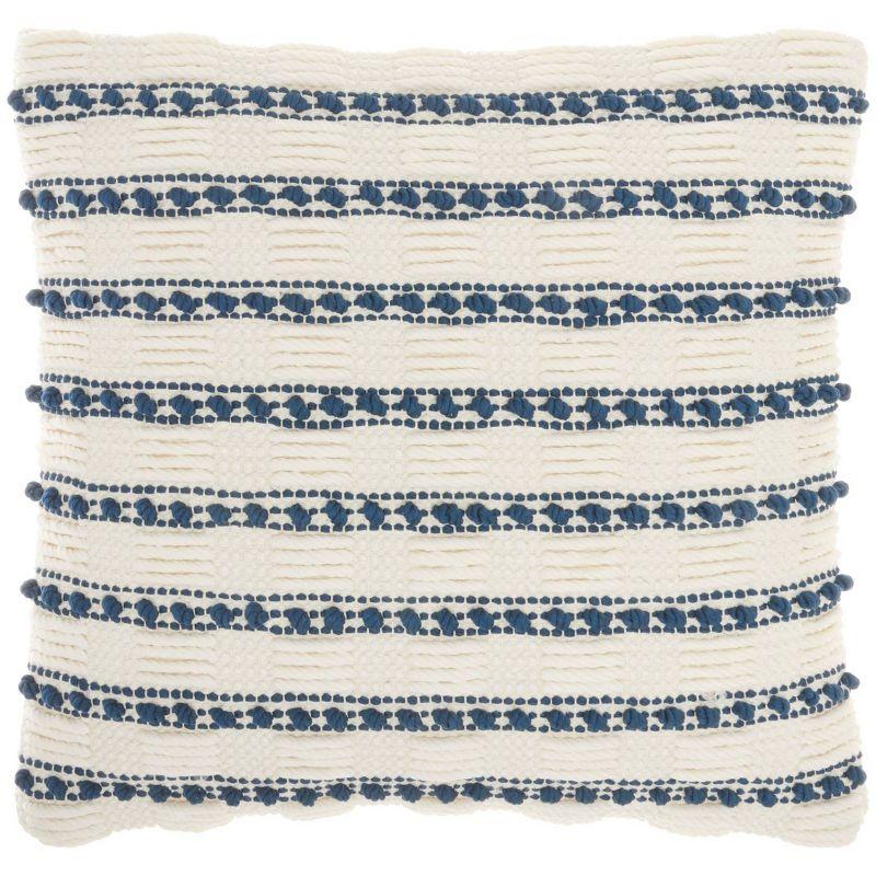 Mina Victory Striped Cotton, Polyester Throw Pillow