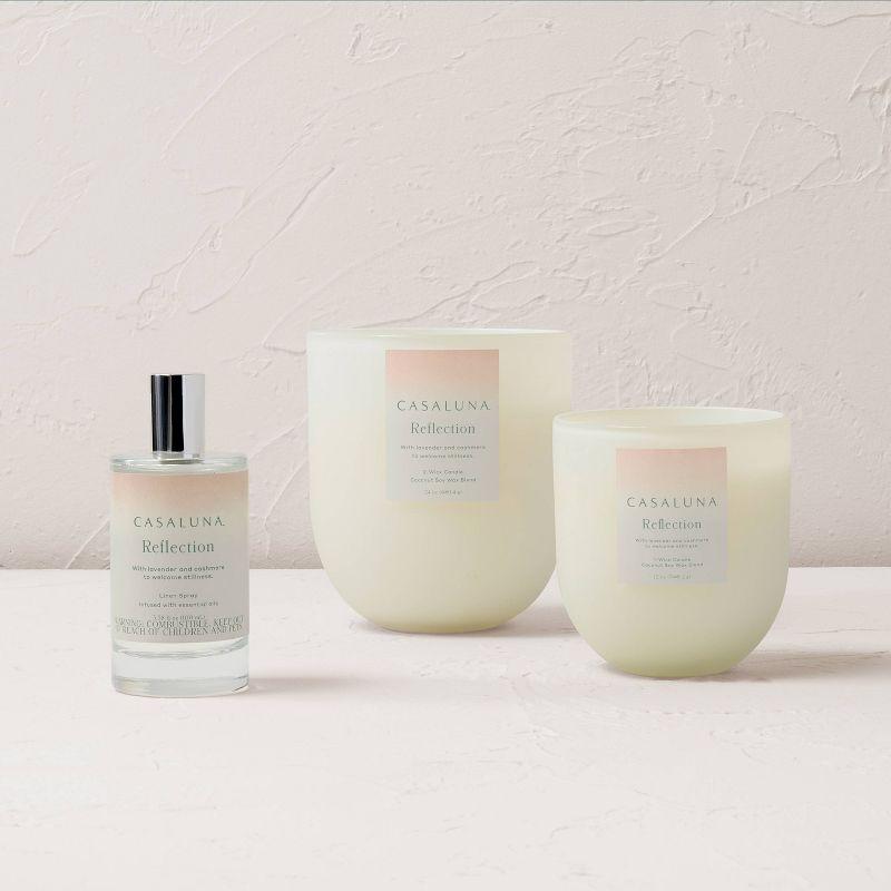 Reflection Core Frosted Glass Wellness Jar Candle 12oz - Casaluna™: Soy & Coconut Wax, Lavender Aroma