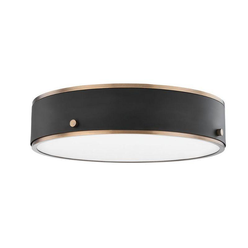 Oslo Flush Mount Light - Brass and Black / 16" Dia