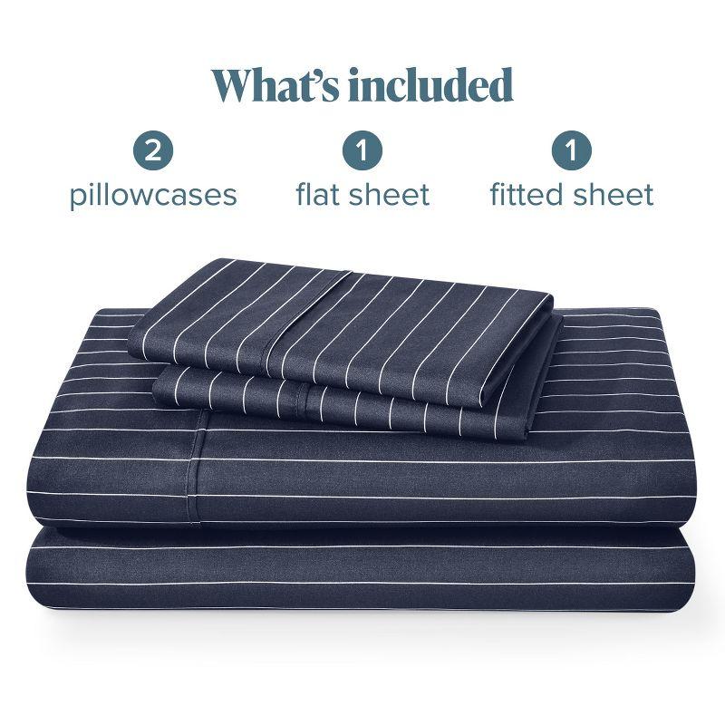 Printed Pattern Microfiber Sheet Set by Bare Home