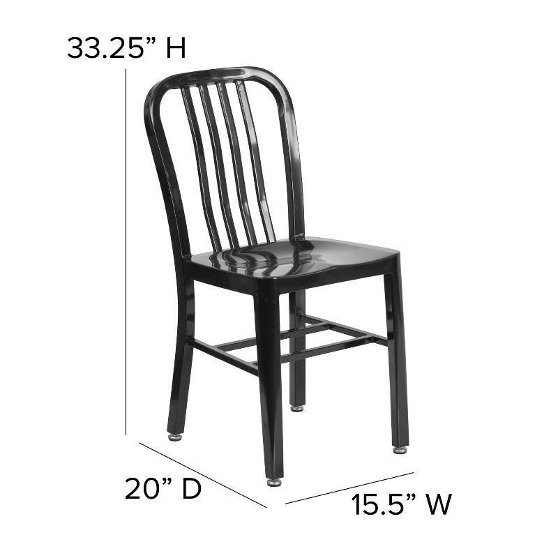 Flash Furniture Commercial Grade Metal Indoor-Outdoor Chair