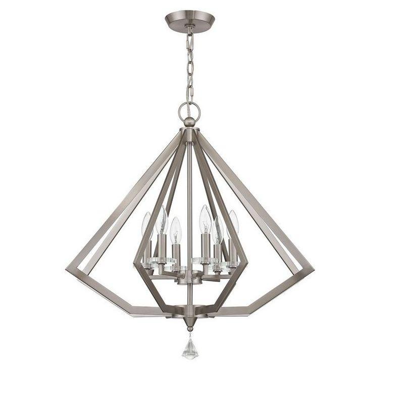 Livex Lighting Diamond 6 - Light Chandelier in  Brushed Nickel