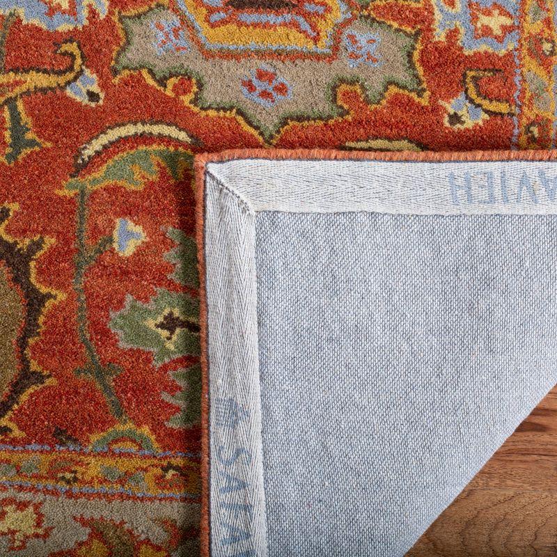 Heritage HG734 Handmade Area Rug - 7'6"x9'6" - Rust/Beige - Safavieh