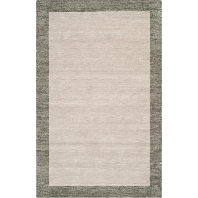 Hand-Knotted Artisan Gray Wool Rectangular Area Rug