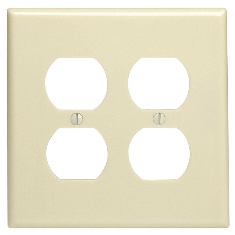 Ivory Oversized 2-Gang Thermoset Plastic Wall Plate