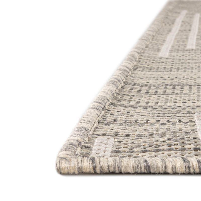 Unique Loom Outdoor Modern Tambor Lines Woven Area Rug