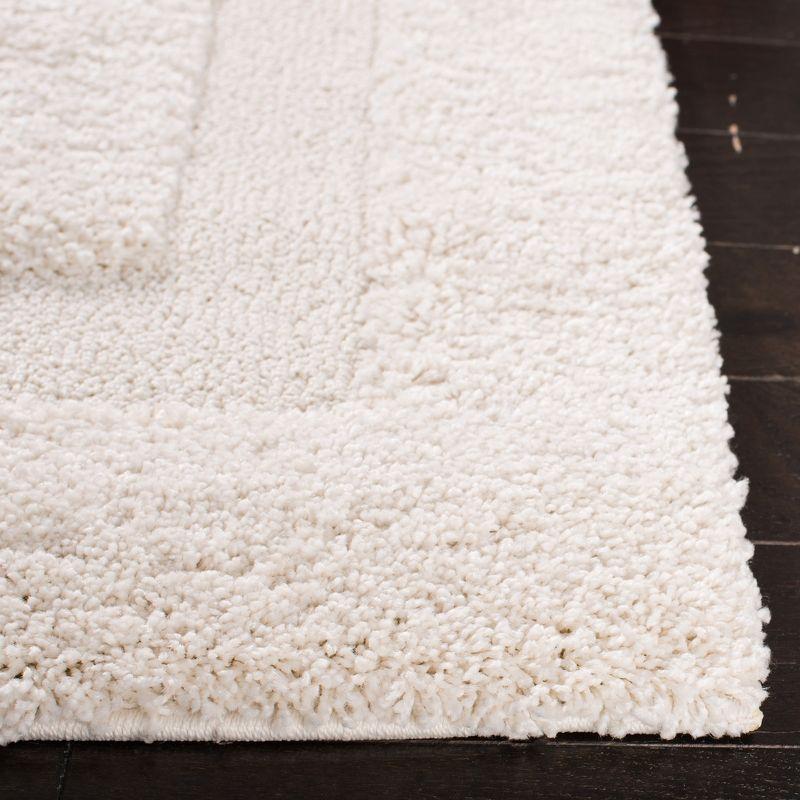 Florida Shag SG454 Power Loomed Indoor Area Rug - Creme/Creme - 6'x9' - Safavieh.