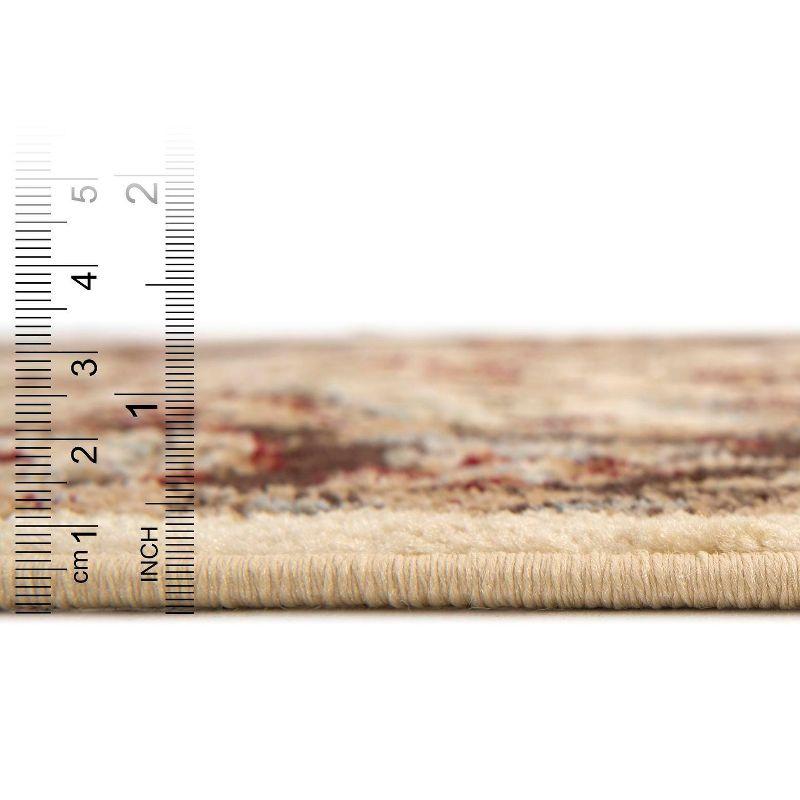 Unique Loom 6' 1 x 6' 1 Square Cream Voyage Asheville Area Rug